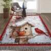 Cardinal Bird House Rug Sport Decor Gift Floor Decor Living Room Carpet Rug Area Rug - 1d612be84a9f