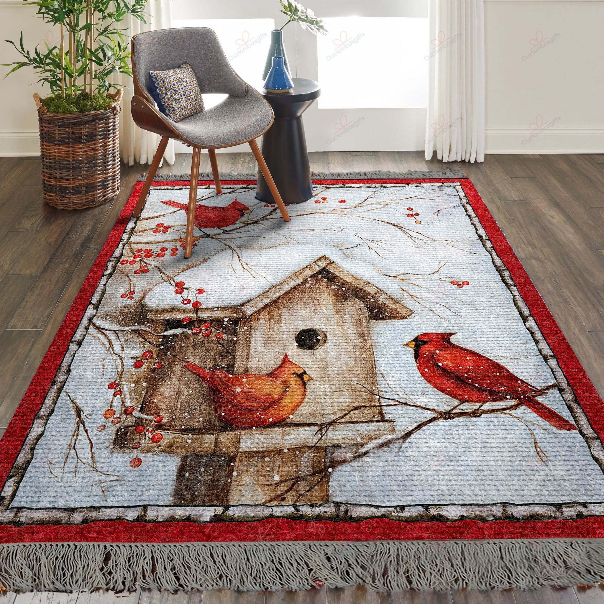 Cardinal Bird House Rug Sport Decor Gift Floor Decor Living Room Carpet Rug Area Rug - 1d612be84a9f Cardinal Bird House Rug Sport Decor Gift Floor Decor Living Room Carpet Rug Area Rug - 1d612be84a9f