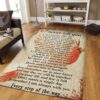 Cardinal I Never Left You Rug Sport Decor Gift Floor Decor Living Room Carpet Rug Area Rug - 1d90ebc8c624