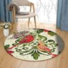 Cardinal Painting 6 Round Carpet Floor Rug Living Room Bedroom Decor Round Area Rug Carpet