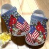 Cardinal Personalize Clog Custom Crocs Fashionstyle Comfortable For Women Men Kid Print 3D Whitesole Flag And Cardinal