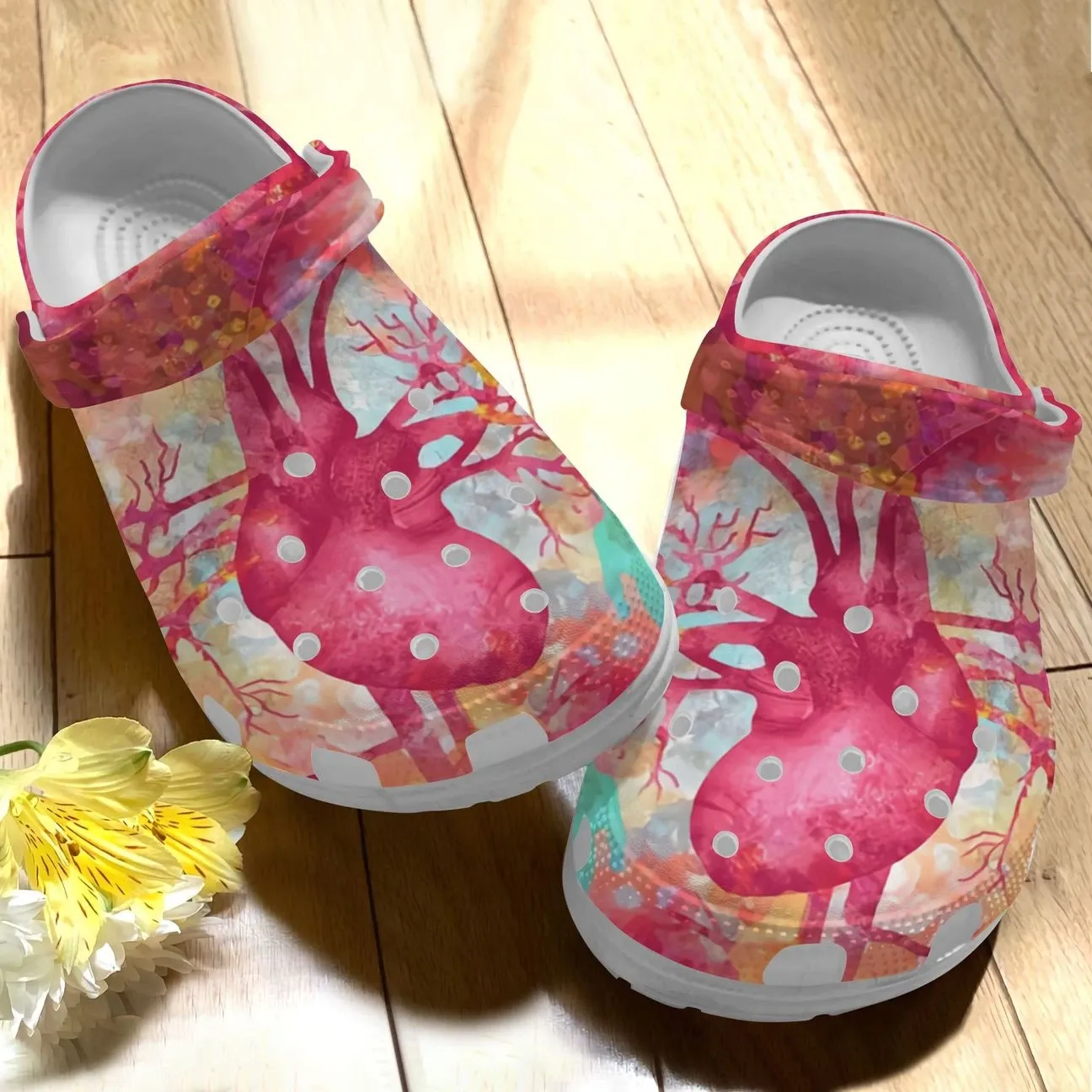 Cardiology Personalize Clog Custom Crocs Fashionstyle Comfortable For Women Men Kid Print 3D Whitesole Pink Heart Cardiology Personalize Clog Custom Crocs Fashionstyle Comfortable For Women Men Kid Print 3D Whitesole Pink Heart