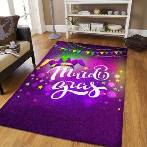 Carnival Mardi Gras Garland Rug Sport Decor Gift Floor Decor Living Room Carpet Rug Area Rug - 6ec5c0619433