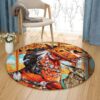 Carousel Round Carpet Floor Rug Living Room Bedroom Decor Round Area Rug Carpet