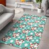 Cartoon Cow And Daisy Flower Rug Sport Decor Gift Floor Decor Living Room Carpet Rug Area Rug - 0c831c0a6469