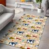 Cartoon Dairy Cow Farm Pattern Rug Sport Decor Gift Floor Decor Living Room Carpet Rug Area Rug - acd927e24137