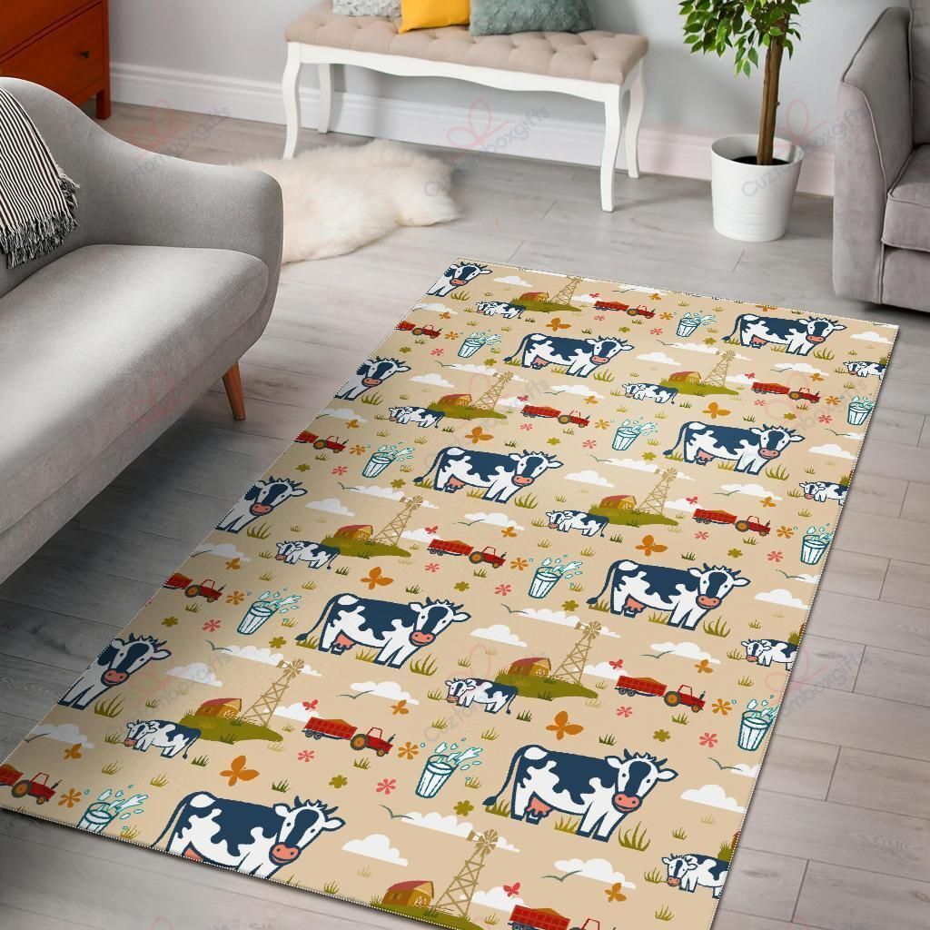 Cartoon Dairy Cow Farm Pattern Rug Sport Decor Gift Floor Decor Living Room Carpet Rug Area Rug - acd927e24137 Cartoon Dairy Cow Farm Pattern Rug Sport Decor Gift Floor Decor Living Room Carpet Rug Area Rug - acd927e24137