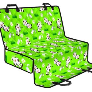 Cartoon Daisy And Cow Pattern Print Pet Car Back Seat Cover - 7d462cc8671c