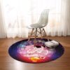 Cartoon Elephant Round Carpet Floor Rug Living Room Bedroom Decor Round Area Rug Carpet