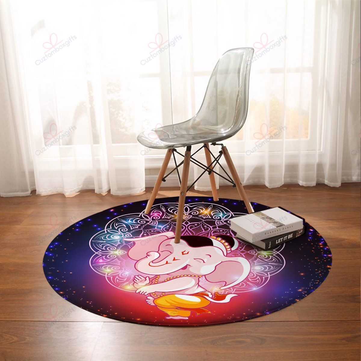 Cartoon Elephant Round Carpet Floor Rug Living Room Bedroom Decor Round Area Rug Carpet Cartoon Elephant Round Carpet Floor Rug Living Room Bedroom Decor Round Area Rug Carpet