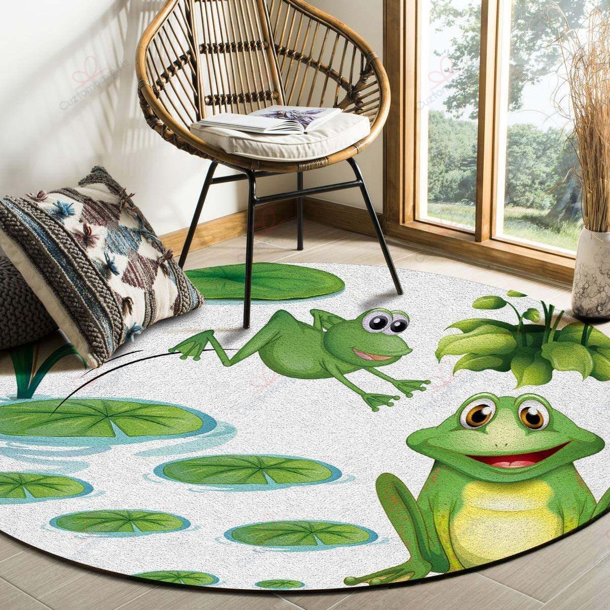 Cartoon Frog Round Carpet Floor Rug Living Room Bedroom Decor Round Area Rug Carpet Cartoon Frog Round Carpet Floor Rug Living Room Bedroom Decor Round Area Rug Carpet