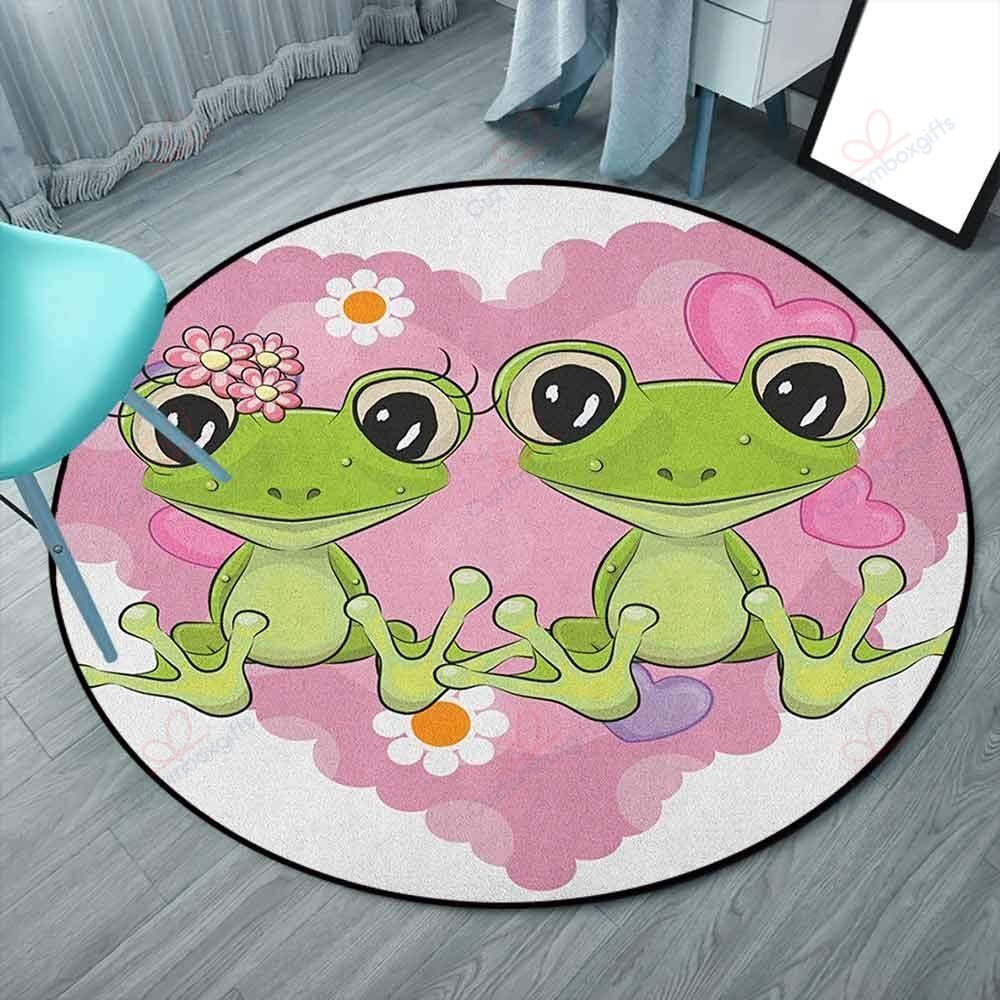 Cartoon Frogs Round Carpet Floor Rug Living Room Bedroom Decor Round Area Rug Carpet Cartoon Frogs Round Carpet Floor Rug Living Room Bedroom Decor Round Area Rug Carpet