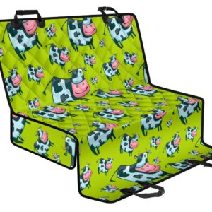 Cartoon Smiley Cow Pattern Print Pet Car Back Seat Cover - b5b143fc1fb7