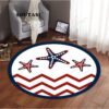 Cartoon Starfish Round Carpet Floor Rug Living Room Bedroom Decor Round Area Rug Carpet