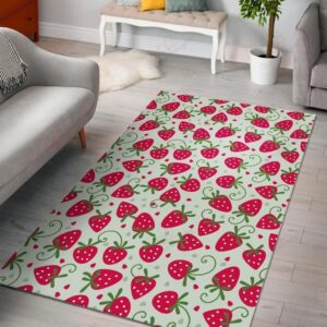 Cartoon Strawberry Pattern Rug Sport Decor Gift Floor Decor Living Room Carpet Rug Area Rug - 1266f622dc84