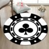 Casino Round Carpet Floor Rug Living Room Bedroom Decor Round Area Rug Carpet