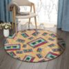 Cassette Round Carpet Floor Rug Living Room Bedroom Decor Round Area Rug Carpet