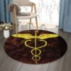 Casuceus Round Carpet Floor Rug Living Room Bedroom Decor Round Area Rug Carpet