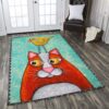 Cat And Bird Rug Sport Decor Gift Floor Decor Living Room Carpet Rug Area Rug - 89d625fd2822