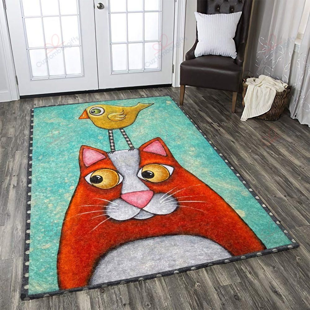 Cat And Bird Rug Sport Decor Gift Floor Decor Living Room Carpet Rug Area Rug - 89d625fd2822 Cat And Bird Rug Sport Decor Gift Floor Decor Living Room Carpet Rug Area Rug - 89d625fd2822