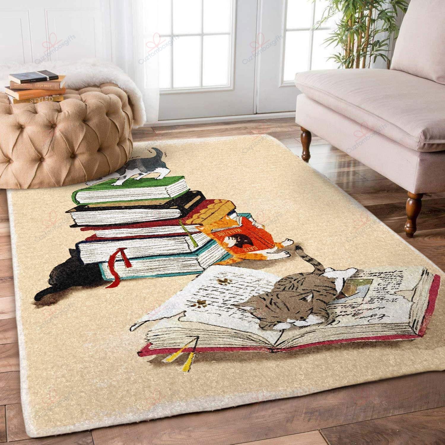 Cat And Book 1 Rug Sport Decor Gift Floor Decor Living Room Carpet Rug Area Rug - adb5fe46cbef Cat And Book 1 Rug Sport Decor Gift Floor Decor Living Room Carpet Rug Area Rug - adb5fe46cbef