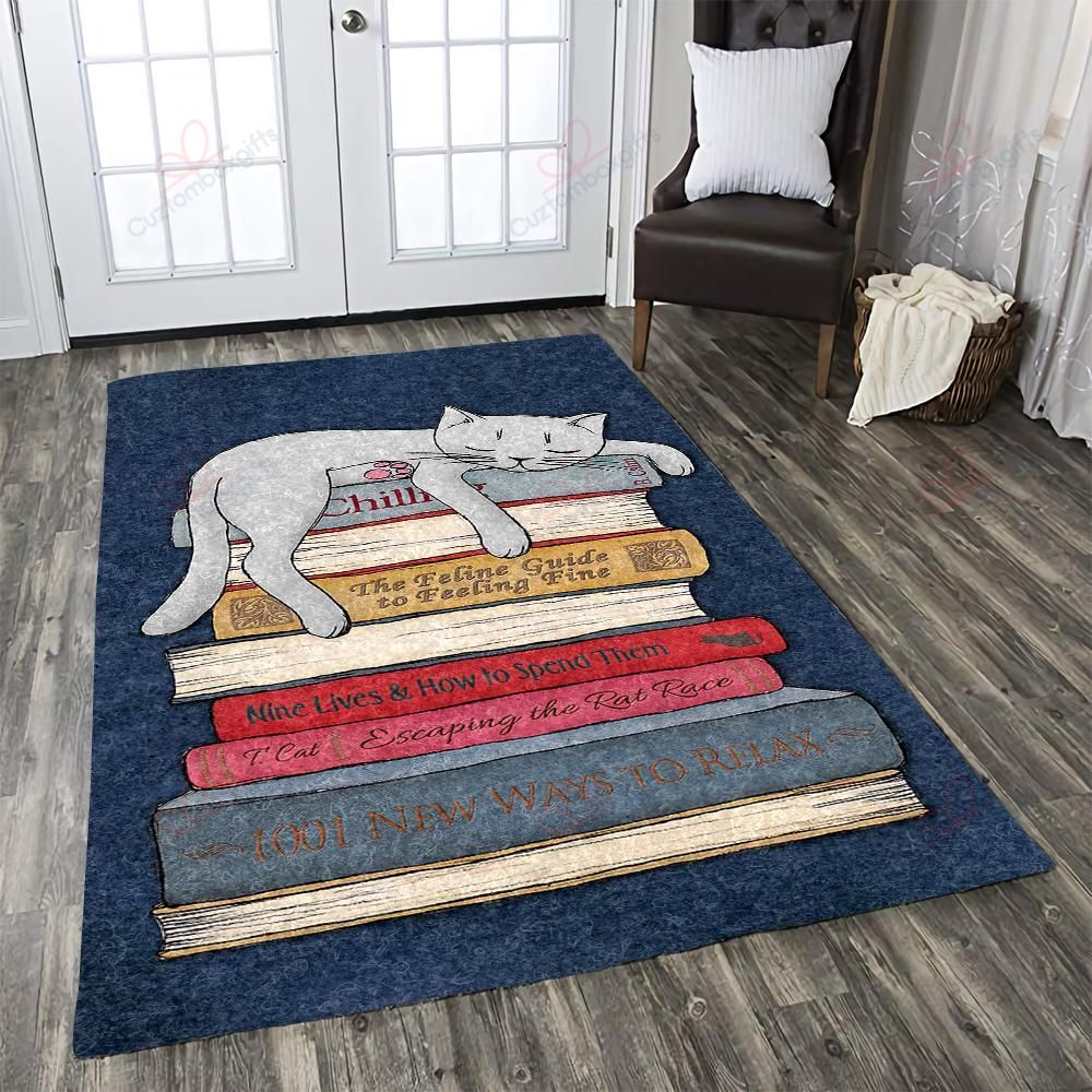 Cat And Book Rug Sport Decor Gift Floor Decor Living Room Carpet Rug Area Rug - 4935dc632ca5 Cat And Book Rug Sport Decor Gift Floor Decor Living Room Carpet Rug Area Rug - 4935dc632ca5