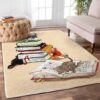 Cat And Book Rug Sport Decor Gift Floor Decor Living Room Carpet Rug Area Rug - d3cf476748a2