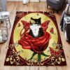 Cat And Butterfly In Red Roses Rug Sport Decor Gift Floor Decor Living Room Carpet Rug Area Rug - d37ff7d5783e
