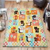 Cat And Flower Rug Sport Decor Gift Floor Decor Living Room Carpet Rug Area Rug - 993bff5de2d5