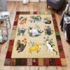 Cat And Flower Rug Sport Decor Gift Floor Decor Living Room Carpet Rug Area Rug - fd1005719435