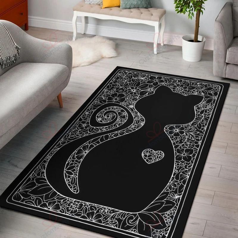 Cat And Heart Rug Sport Decor Gift Floor Decor Living Room Carpet Rug Area Rug - d6b024be7563 Cat And Heart Rug Sport Decor Gift Floor Decor Living Room Carpet Rug Area Rug - d6b024be7563