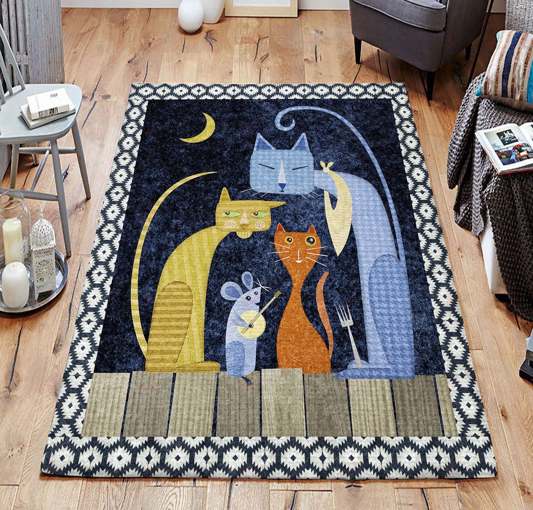 Cat And Mouse Rug Sport Decor Gift Floor Decor Living Room Carpet Rug Area Rug - c453b5a6016f Cat And Mouse Rug Sport Decor Gift Floor Decor Living Room Carpet Rug Area Rug - c453b5a6016f