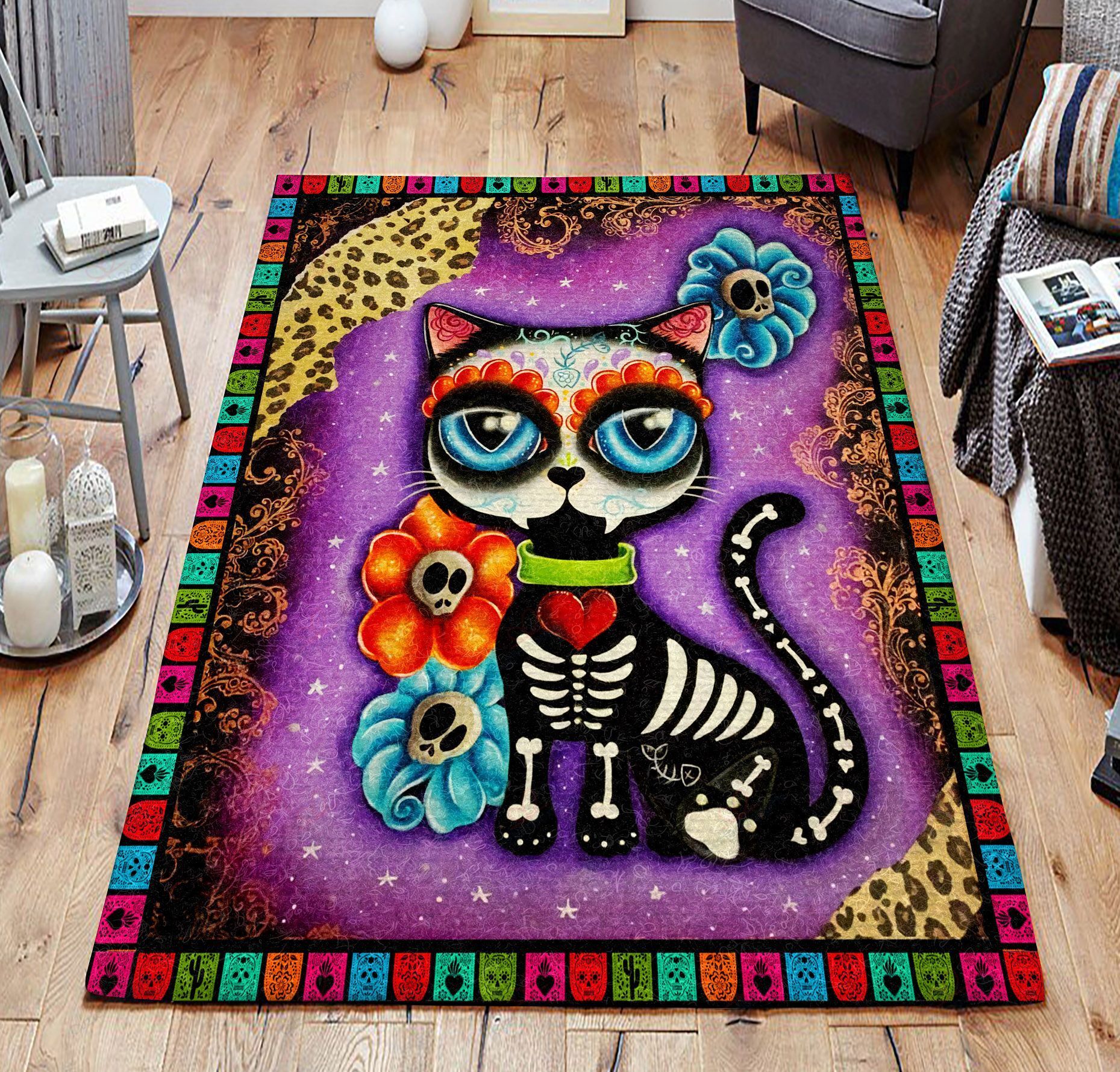 Cat And Skull Rug Sport Decor Gift Floor Decor Living Room Carpet Rug Area Rug - 1b6f8f65f8dc Cat And Skull Rug Sport Decor Gift Floor Decor Living Room Carpet Rug Area Rug - 1b6f8f65f8dc