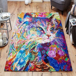Cat Art Rug Sport Decor Gift Floor Decor Living Room Carpet Rug Area Rug - 900f0c7cc9fa