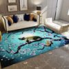 Cat Butterfly And Flower Shakura Rug Sport Decor Gift Floor Decor Living Room Carpet Rug Area Rug - 5de3ab9ea921