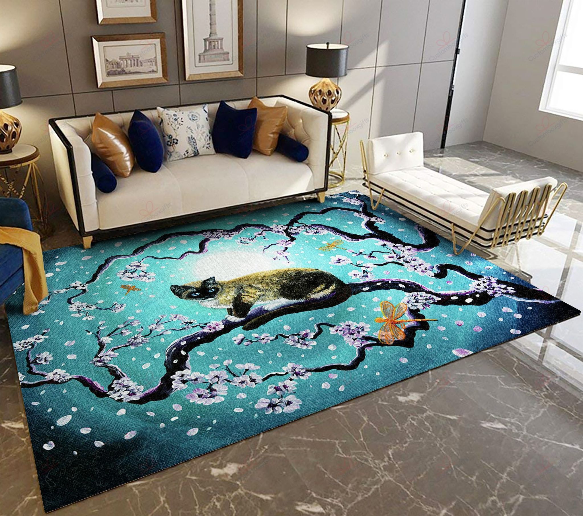 Cat Butterfly And Flower Shakura Rug Sport Decor Gift Floor Decor Living Room Carpet Rug Area Rug - 5de3ab9ea921 Cat Butterfly And Flower Shakura Rug Sport Decor Gift Floor Decor Living Room Carpet Rug Area Rug - 5de3ab9ea921
