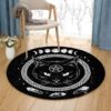 Cat Celtic Round Carpet Floor Rug Living Room Bedroom Decor Round Area Rug Carpet