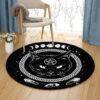 Cat Celtic Round Carpet Floor Rug Living Room Bedroom Decor Round Area Rug Carpet