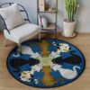 Cat Circle Round Carpet Floor Rug Living Room Bedroom Decor Round Area Rug Carpet