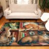 Cat Collection Bookshelf Rug Sport Decor Gift Floor Decor Living Room Carpet Rug Area Rug - 4c041292c2dc