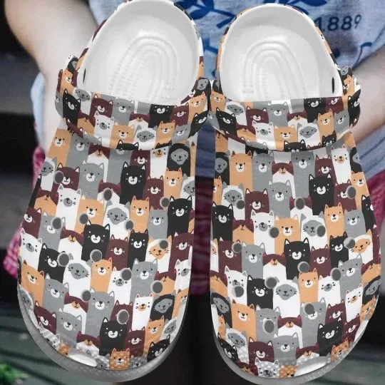 Cat Colors Personalize Clog Custom Crocs Clog On Sandal Fashion Style Comfortable For Women Men Kid Cat Colors Personalize Clog Custom Crocs Clog On Sandal Fashion Style Comfortable For Women Men Kid