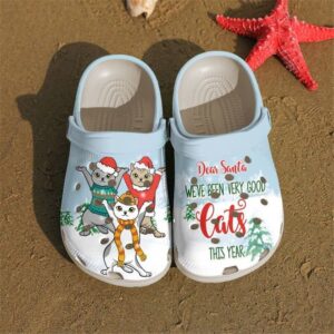 Cat Dear Santa Sku 556 Crocs Crocband Clog Comfortable For Mens Womens Classic Clog Water Shoes