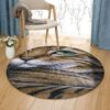 Cat Face Round Carpet Floor Rug Living Room Bedroom Decor Round Area Rug Carpet