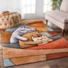 Cat Family 1 Rug Sport Decor Gift Floor Decor Living Room Carpet Rug Area Rug - d1a3758a4043