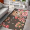 Cat Floral Rug Sport Decor Gift Floor Decor Living Room Carpet Rug Area Rug - a6e82042ccef