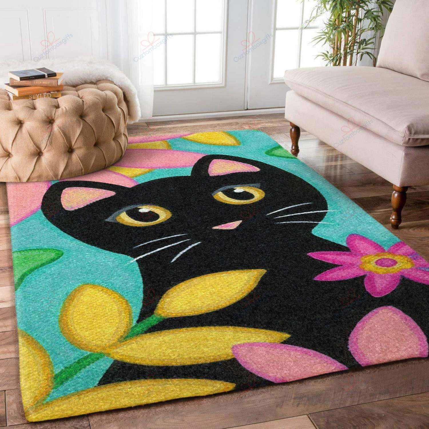 Cat Flower 2 Rug Sport Decor Gift Floor Decor Living Room Carpet Rug Area Rug - 34af0b9d1abe Cat Flower 2 Rug Sport Decor Gift Floor Decor Living Room Carpet Rug Area Rug - 34af0b9d1abe