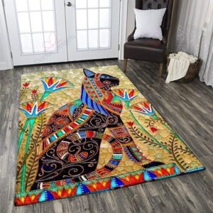 Cat Flowers Pattern Rug Sport Decor Gift Floor Decor Living Room Carpet Rug Area Rug - d4f3f6425378
