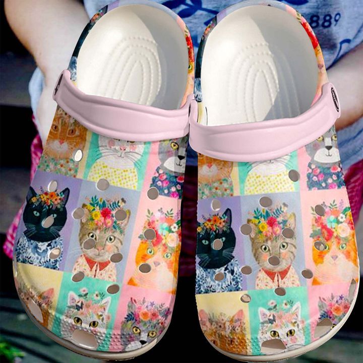Cat Flowers Sku 558 Crocs Crocband Clog Comfortable For Mens Womens Classic Clog Water Shoes Cat Flowers Sku 558 Crocs Crocband Clog Comfortable For Mens Womens Classic Clog Water Shoes