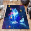 Cat Galaxy Watercolor Art Rug Sport Decor Gift Floor Decor Living Room Carpet Rug Area Rug - 422d3c22a961