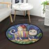 Cat House Star Round Carpet Floor Rug Living Room Bedroom Decor Round Area Rug Carpet